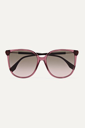 Fendi | Square-frame acetate and gold-tone sunglasses | NET-A-PORTER.COM