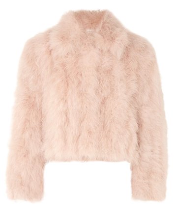 Adeam pink fur coat