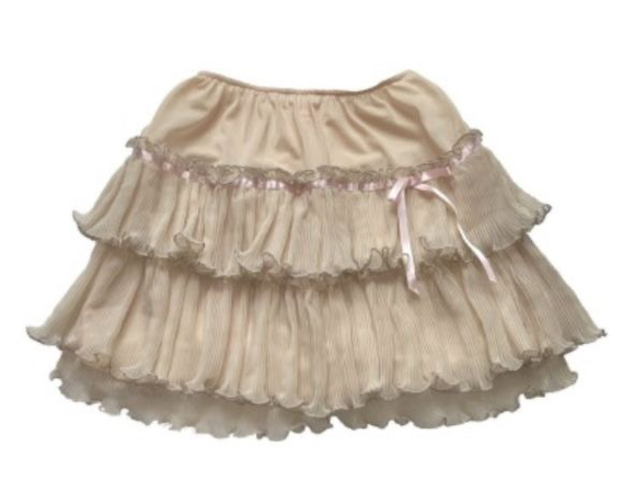 white fluffy skirt w pink bow