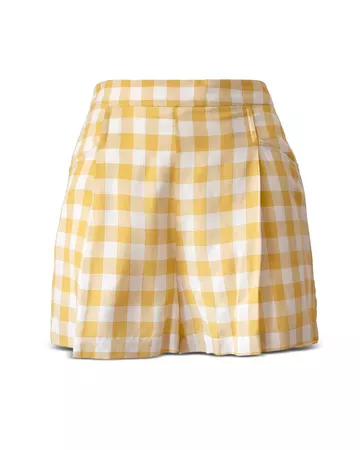 BCBGeneration Gingham Shorts | Bloomingdale's yellow