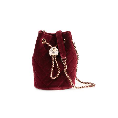 Chanel Strass Velvet Drawstring Bag