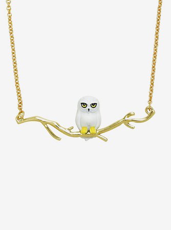 Harry Potter Hedwig On Branch Necklace