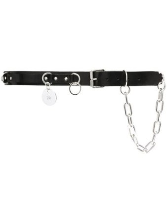 Diesel chain embellished buckle belt black X07791PS890 - Farfetch