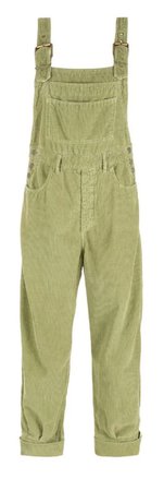 green corduroy overalls