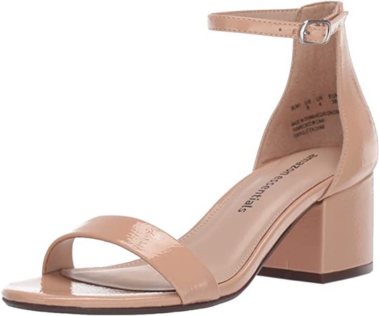Amazon Essentials Women's Two Strap Heeled Sandal