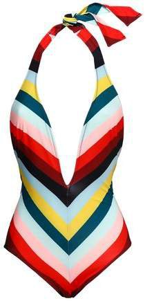 The Willow Striped Halterneck Swimsuit