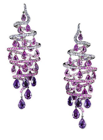 earring diamond purple