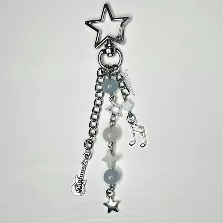 Stargirl Keychain Blue Star Keychain Handmade Beaded - Etsy UK