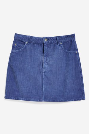 PETITE Blue Corduroy Skirt | Topshop blue