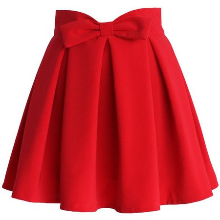 Red Bow Skater Skirt