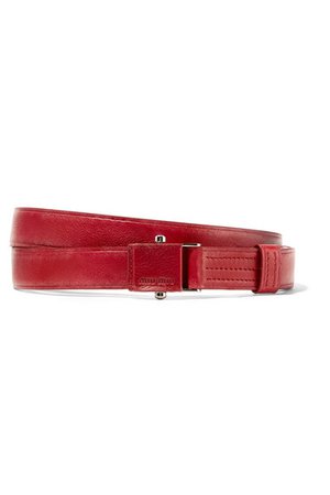 Miu Miu | Textured-leather waist belt | NET-A-PORTER.COM