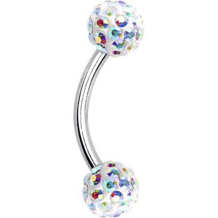 Aurora Ferido Ball Eyebrow Ring Created with Swarovski Crystals – BodyCandy