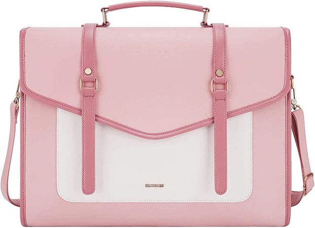 Amazon.com: ECOSUSI Laptop Bag for Women 15.6 inch PU Leather Briefcase Large Computer Satchel Bag Professional Work Messenger Bag : Electronics