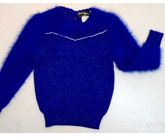 80s Jersey Girl Angora Sweater