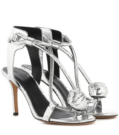 Ablee metallic leather sandals