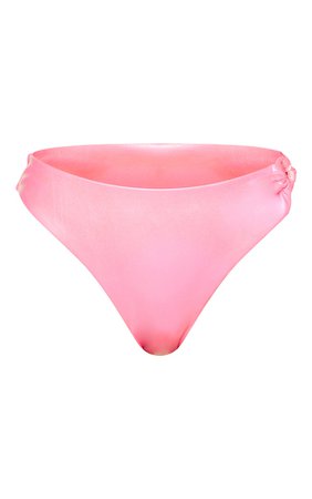 Bright Pink Irridescent Full Coverage Bikini Bottom | PrettyLittleThing USA