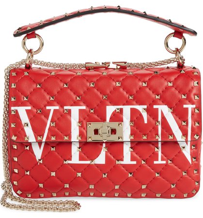 Valentino Garavani Medium Spike.It VLTN Logo Leather Shoulder Bag | Nordstrom