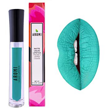 Amazon.com : Matte Liquid Lipstick | Aqua Lip Color, Best Matte Lipstick, Vegan & Cruelty-free, Teal, Blue Green | Aromi (Sea Foam) : Beauty & Personal Care