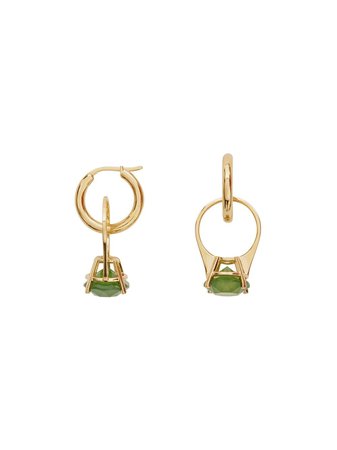 BURBERRY crystal drop hoop earrings