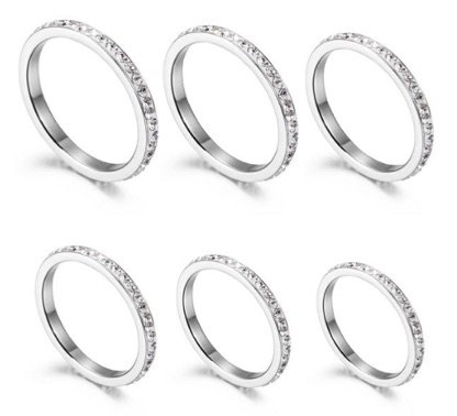 Silver Thin Ring Set
