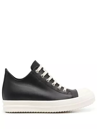 Rick Owens Leather lace-up high-top Sneakers - Farfetch