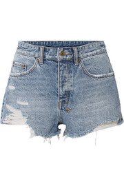AGOLDE | Parker distressed denim shorts | NET-A-PORTER.COM