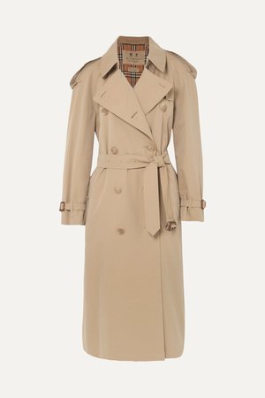 Beige The Westminster Long cotton-gabardine trench coat | Burberry | NET-A-PORTER