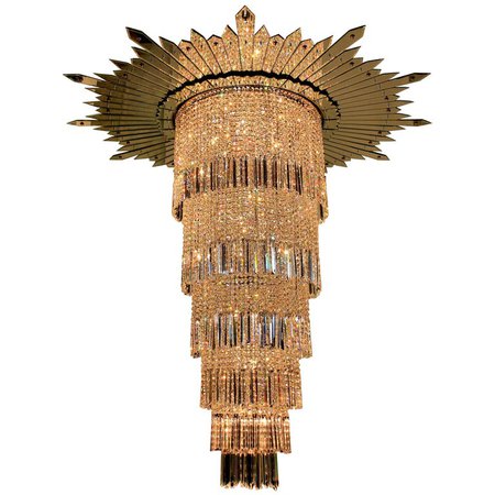 Monumental Art Deco Chandelier from the Adelphi Building, London For Sale at 1stdibs