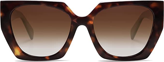 Amazon.com: SOJOS Retro Square Oversized Sunglasses for Women 70s 90s Vintage Style Shades Fashion Designer Sunnies SJ2205, Dark Tortoise/Brown : Clothing, Shoes & Jewelry