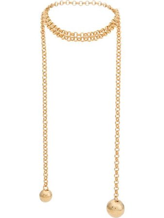 Shop gold Bottega Veneta geometric pendants necklace with Express Delivery - Farfetch