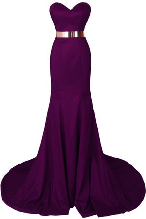 Grape Strapless Gown
