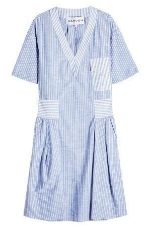 Striped Cotton Tunic Dress Gr. FR 38
