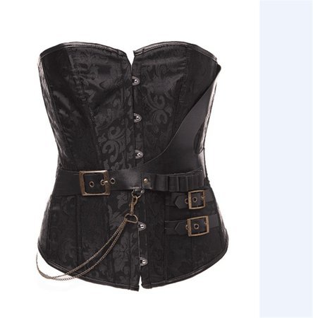 steampunk corset leather pirate lingerie burlesque gothic overbust corsets bustiers top vintage black brown plus size korsett|Bustiers & Corsets| - AliExpress
