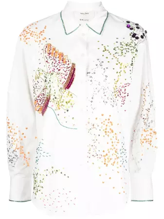 Forte Forte sequin-embellished Cotton Shirt - Farfetch
