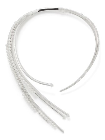 TASAKI 18kt white gold Surge Akoya pearl and diamond necklace - FARFETCH