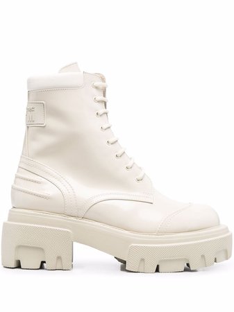 MSGM Leather chunky-sole Boots - Farfetch