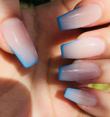 Blue French Tip