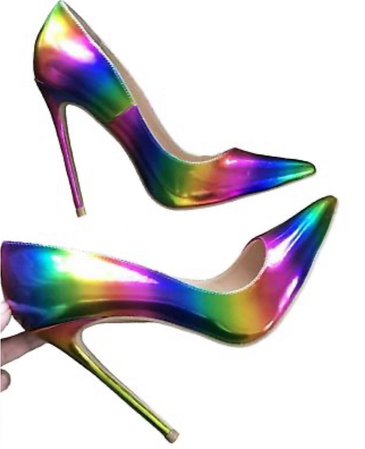 rainbow stilettos