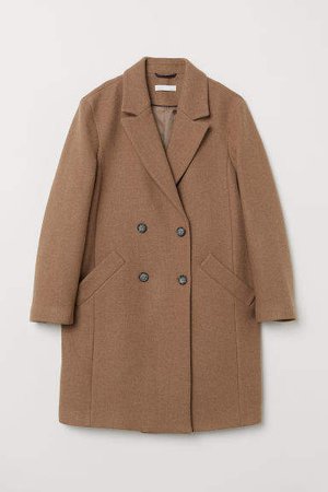 Wool-blend Coat - Beige