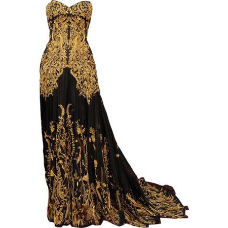 Gold/Black Evening Gown (fantasy couture)