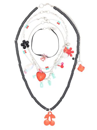 Amir Slama four-strand charm necklace set
