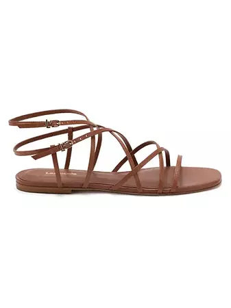 Shop Larroudé Naomi Strappy Leather Sandals | Saks Fifth Avenue