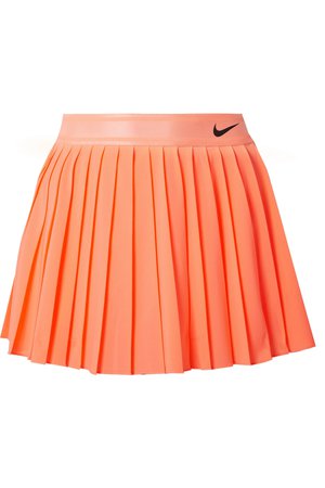Nike | Court Victory pleated neon Dri-FIT stretch skirt | NET-A-PORTER.COM