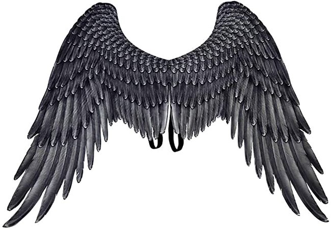 Amazon.com: Himine Non-Woven Fabric Festive Party Angel Wings Suitable for Men and Women Decorative Wings (Black) : Clothing, Shoes & Jewelry