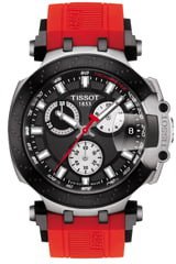 T-Race Chronograph Silicone Strap Watch, 48mm