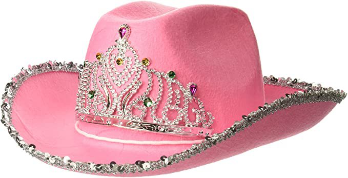 Amazon.com: Loftus Rodeo Queen Sequins & Tiara Cowgirl Hat, Pink, One Size: Toys & Games