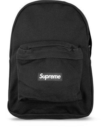 Supreme logo canvas backpack - FARFETCH