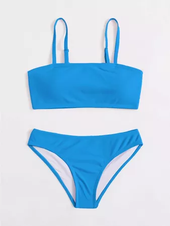Girls Solid Bikini Swimsuit | SHEIN USA