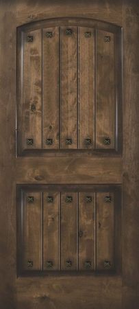 Discover the Colonial Exterior door - by GlassCraft | Quality Single Door entry crafted from Wood & Knotty Alder