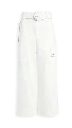 Proenza Schouler White Label Cotton Belted Cargo Pants | SHOPBOP